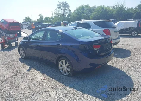 2012 Hyundai Elantra Limited z USA, uszkodzony, nr VIN 5NPDH4AE0CH094805